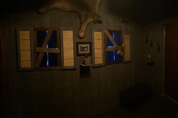 a close up of a sink in a dark room